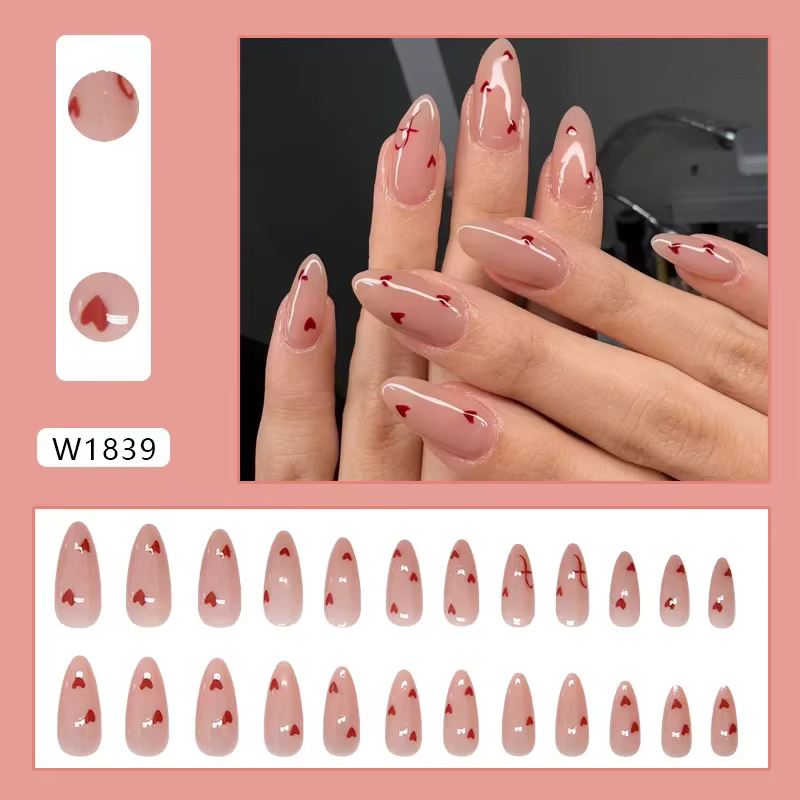 Faux ongles Sweet Love avec dégradé