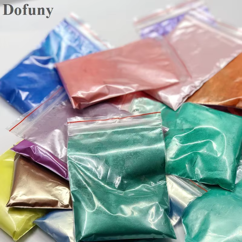 Poudre de Mica Nacré Colorée 20g – Pigment Métallique pour Vernis à Ongles