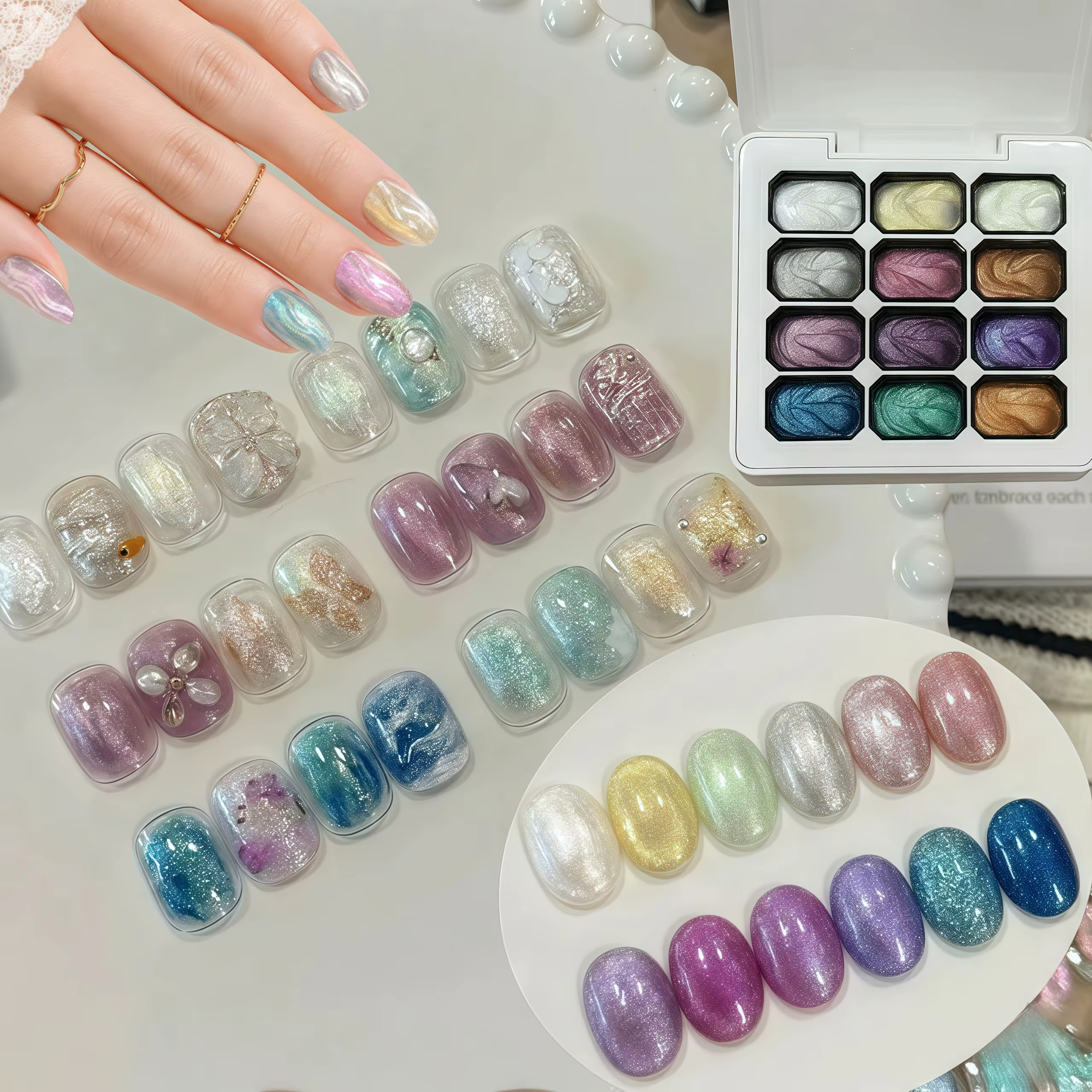 Nouvelle poudre féerique colorée pour nail art
