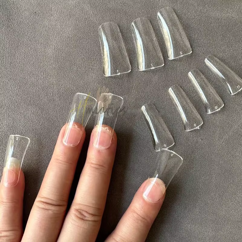 120 pièces pointes d'ongles de canard pour Extension faux ongles en acrylique transparent 12 tailles accessoires et