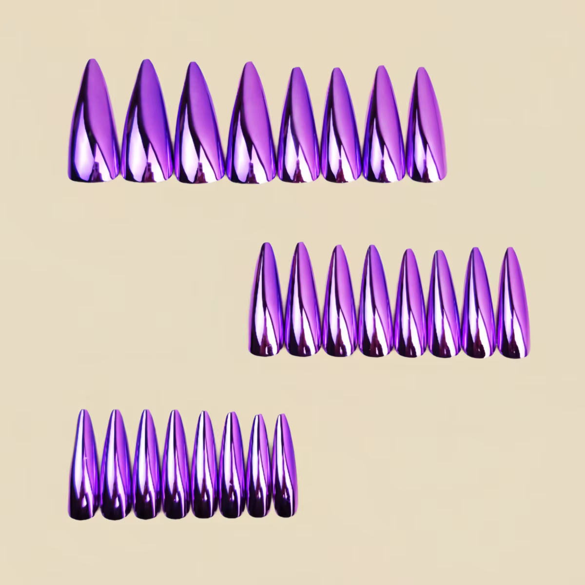 Faux ongles mi-longs pour femmes