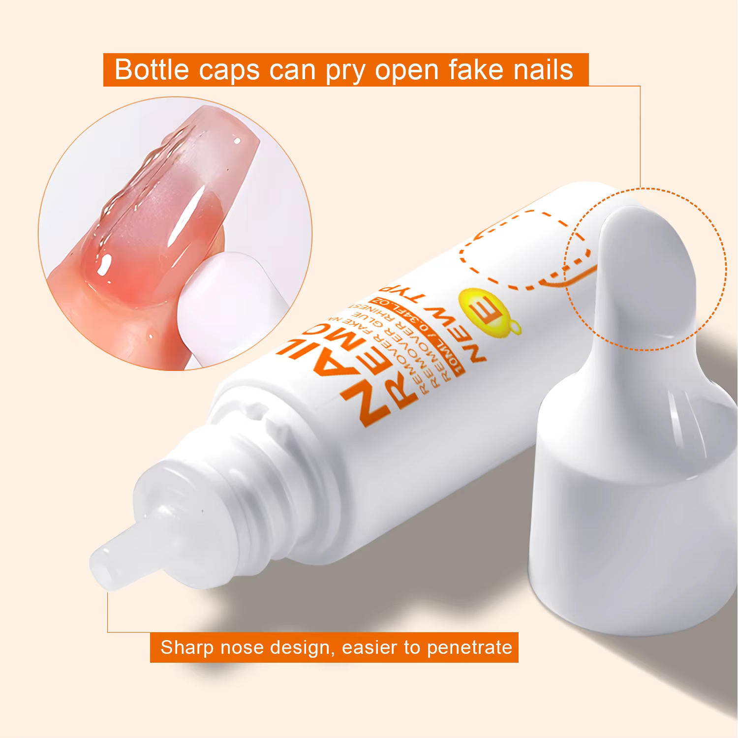 Dissolvant de colle pour faux ongles