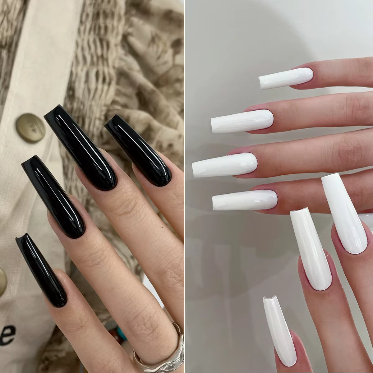 Vernis à ongles gel noir et blanc BORN PRETTY 10ml