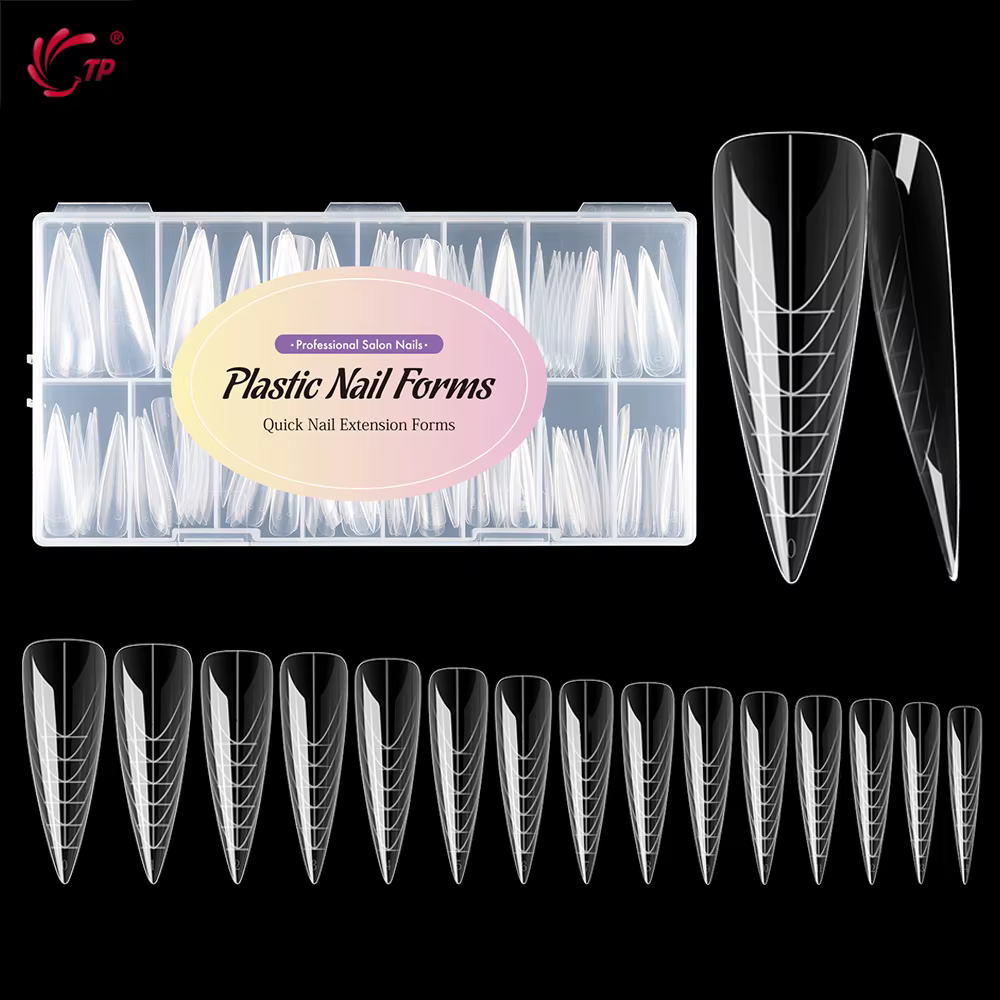 TP 75 pièces/150 pièces Stiletto double forme ongles acrylique construction rapide Gel moule couverture complète