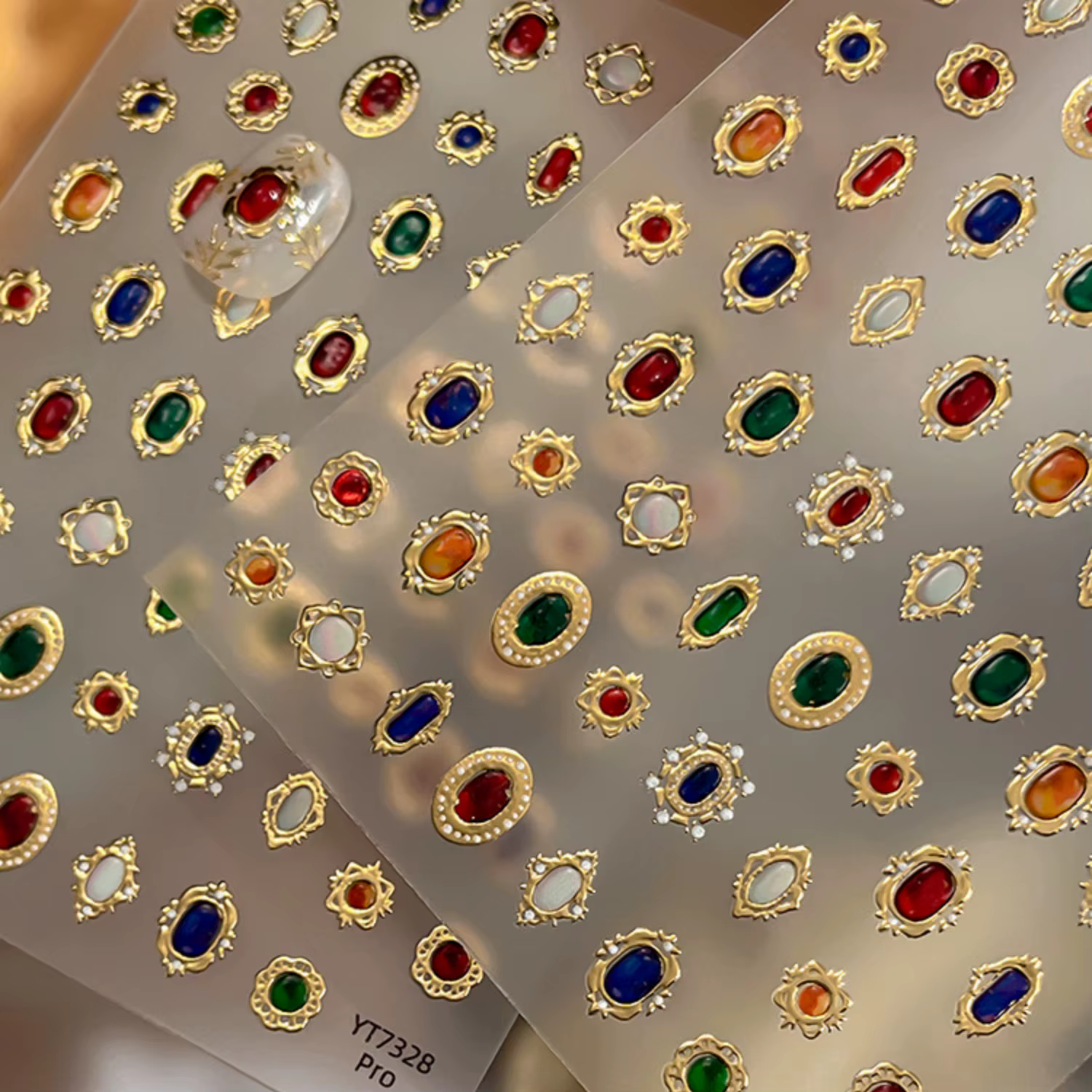 Autocollants pour ongles de luxe style baroque
