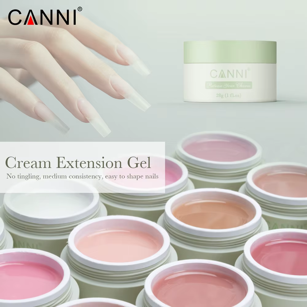 CANNI 28g TPO gratuit crème Extension Gel blanc clair français Nail Art bricolage pour prolonger rapidement les ongles doigt forme manucure conseils outils