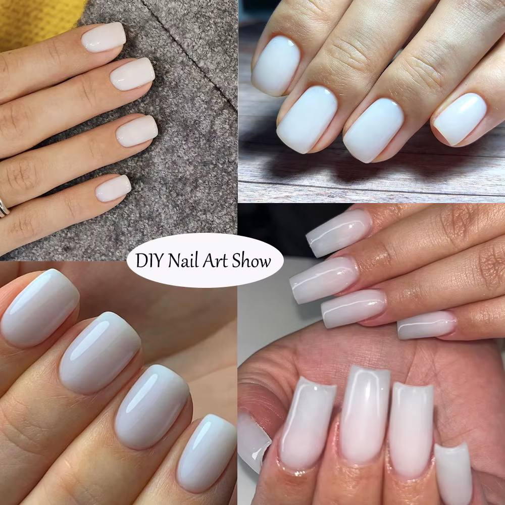 KODIES GEL Vernis Gel Blanc Laiteux 2 EN 1 Base Caoutchouc Structurel Gel Émail Lacté Opale Semi-Transparent Primaire pour Ongles Soak Off UV LED