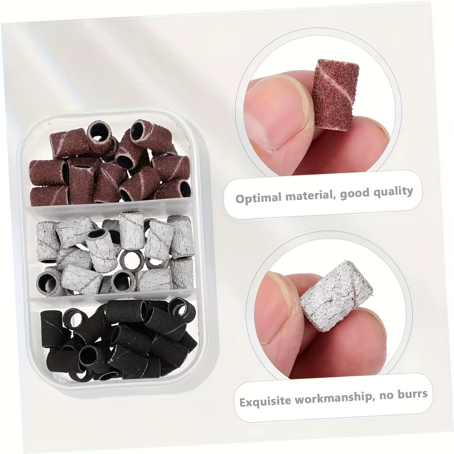 75 bandes de ponçage pour ongles avec embout de mandrin de 3/32"