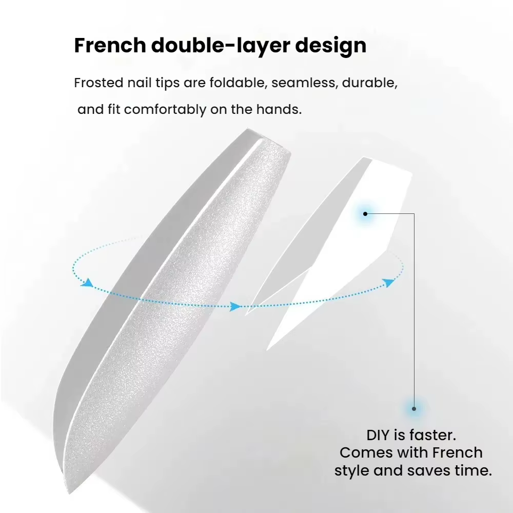 Embouts d'ongles français de Style mat