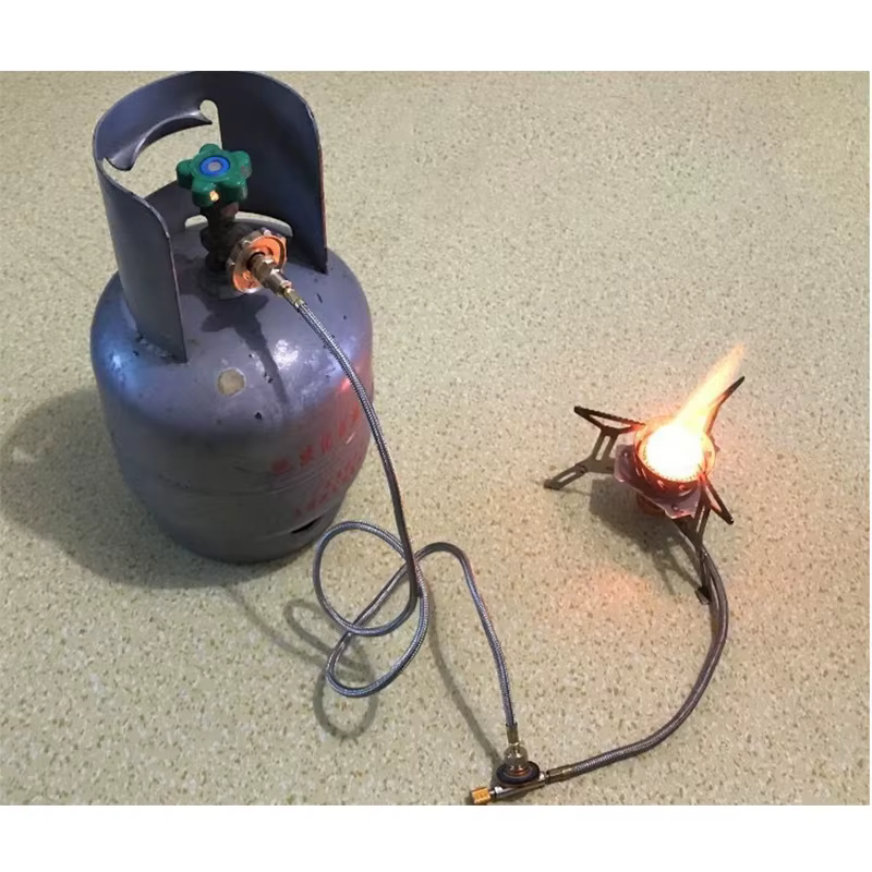 Adaptateur de recharge de propane pour cuisinière à gaz extérieure, ligne de connexion de gaz précieux, adaptateur de Eva de camping, connecteur de tuyau à intervalles de GPL