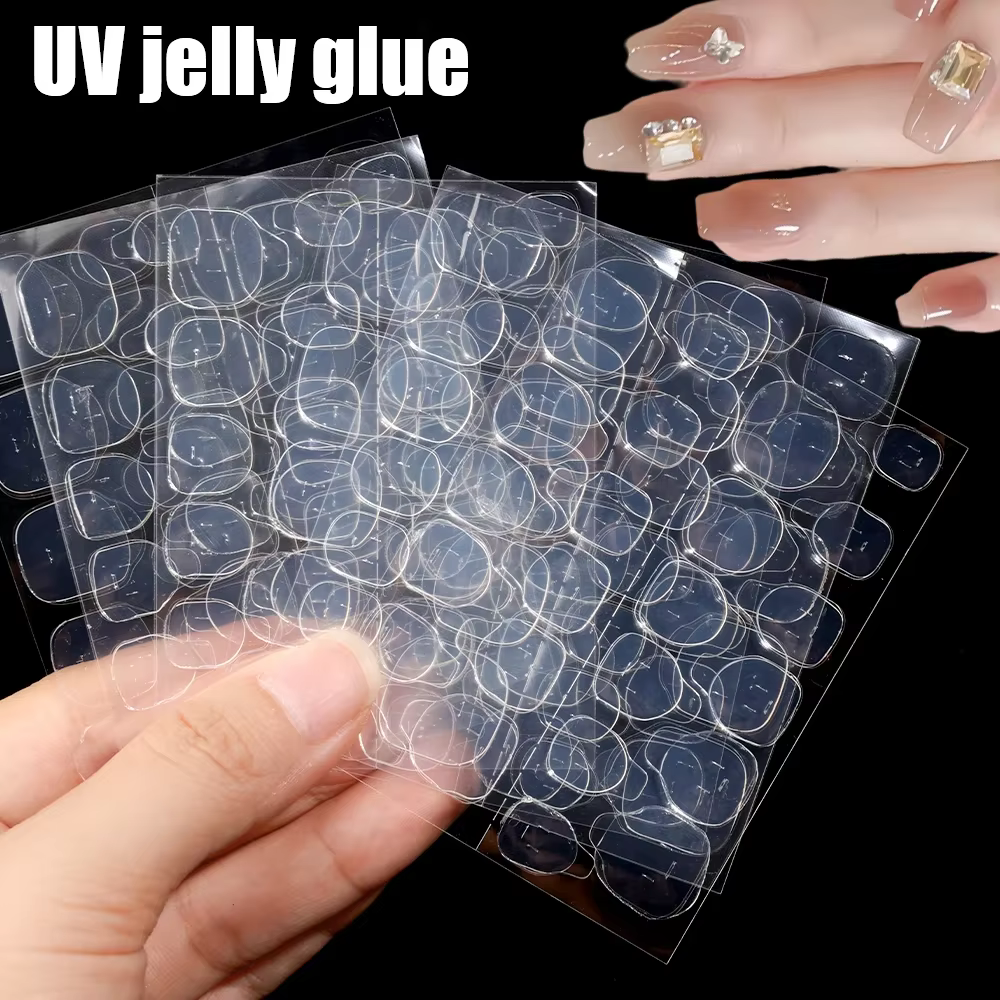 Autocollant de colle à ongles en gelée UV