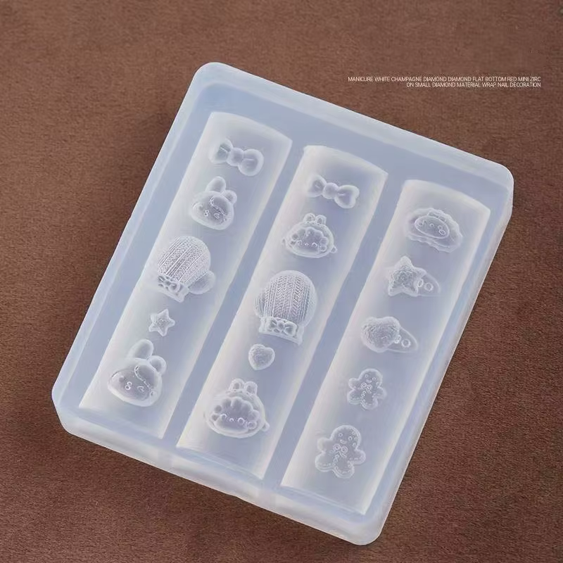 1pc ma mélodie dessin animé animaux 3D acrylique moule marguerite Nail Art décorations ongles bricolage conception