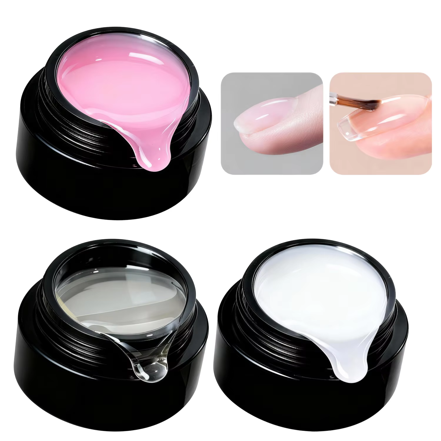 Gel Constructeur 15g pour Ongles – Gel d'Extension Longue Durée Soak-Off pour Débutants