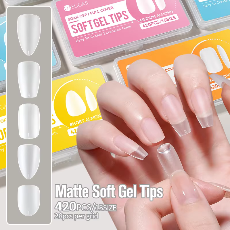UR SUGAR 420PCS/Boîte Capsules d'ongles en gel souple