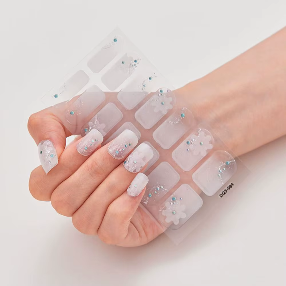 Autocollants pour ongles en gel semi-durci