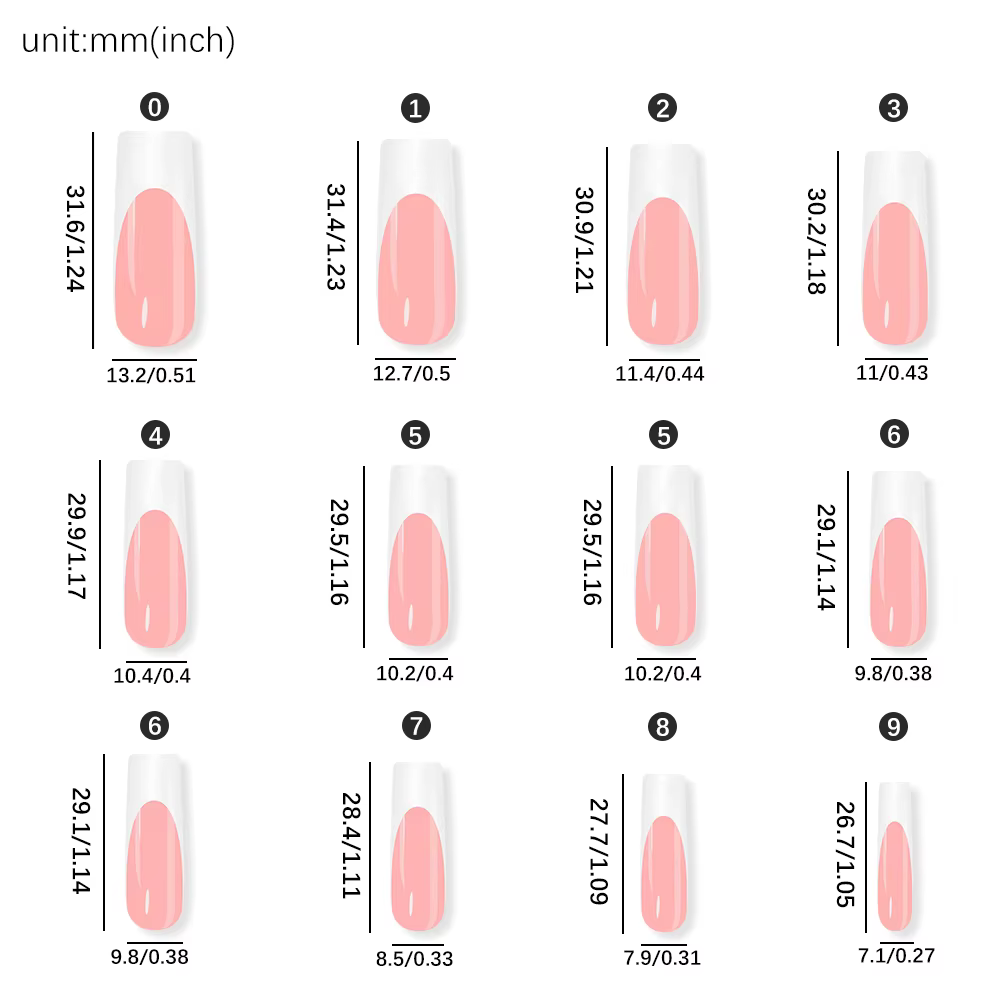 120/240 pièces de faux ongles longs forme ballerine à presser