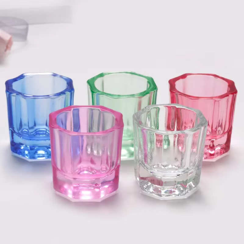 Plat Dappen en poudre acrylique en verre de cristal