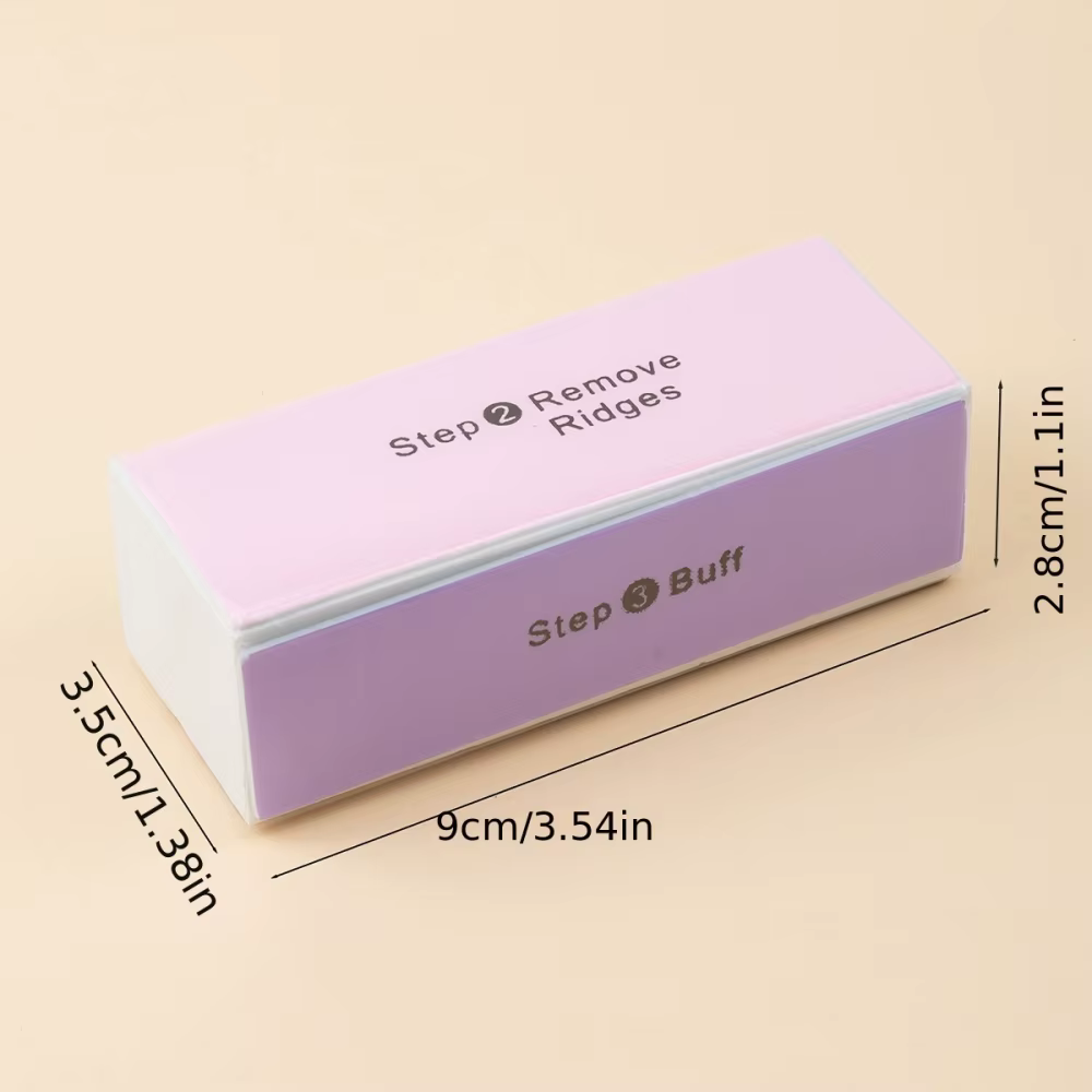 Lot de 2 limes à ongles et blocs de polissage, outils professionnels pour le nail art, permettant de polir toutes les faces des ongles, outils pour le nail art destinés aux salons de beauté.
