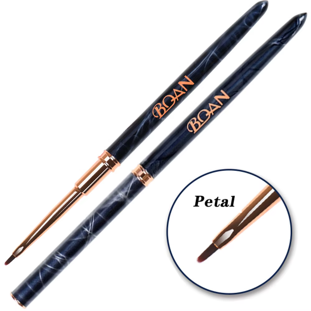 BQAN pinceau à ongles pétale de marbre perle acrylique Nail Art Liner brosse lignes françaises grille fleur peinture dessin stylo manucure outils
