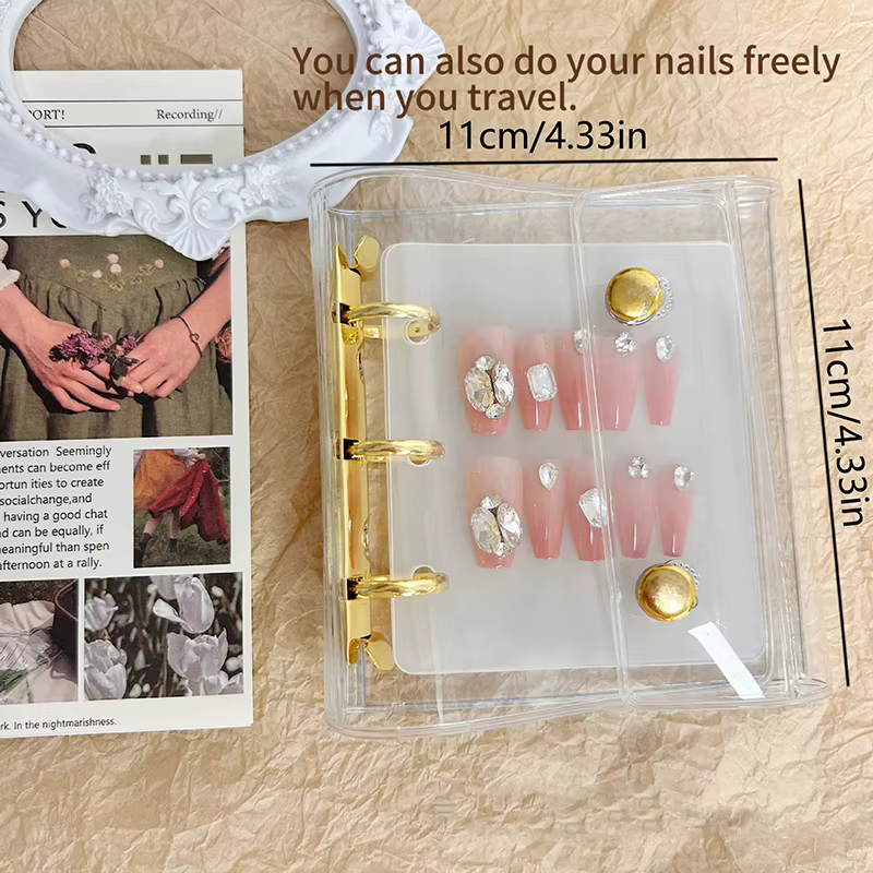 Livre de rangement pour pièces d'art des ongles