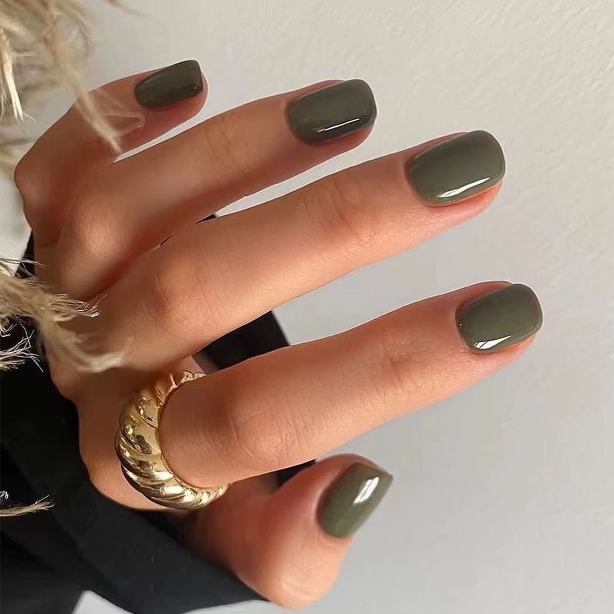 24 pièces/ensemble pâte coréenne faux ongles Art classique couleur unie acrylique portant