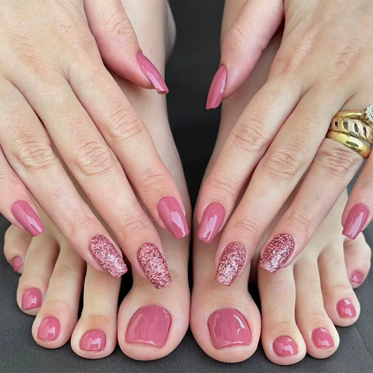 48 pièces presse sur ongles longs carrés et presse sur ongles ensemble