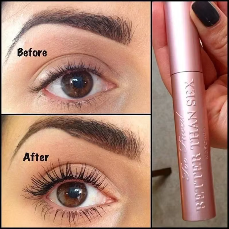 STORSex-Mascara imperméable à l'eau pour les grands yeux, maquillage lisse, nourrissant, résistant à la transpiration, touffu, long volume, rose, aluminium, 8ml