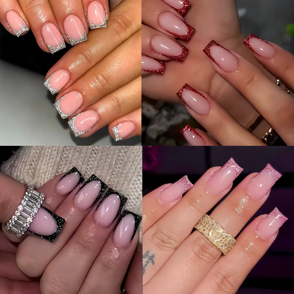 Faux ongles français minimalistes à la mode