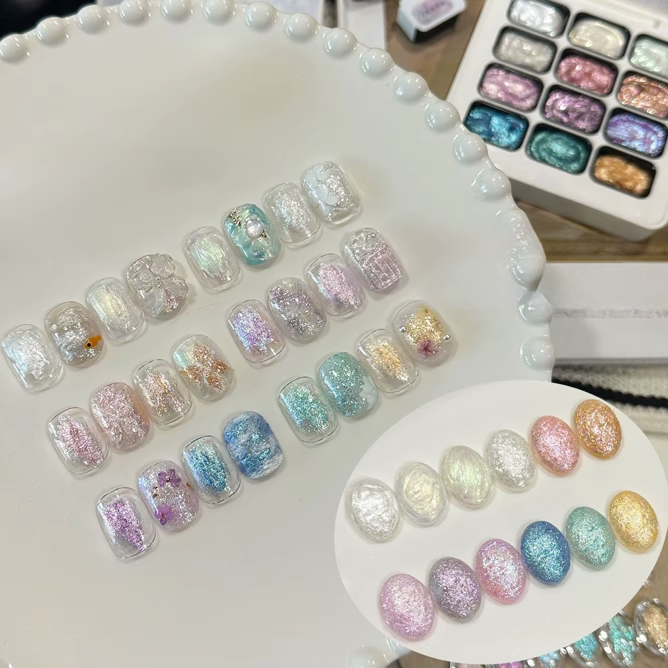Nouveau Gel Polish Sans Rinçage 12 Couleurs 2026 pour Nail Art avec Finition Texturée Effet Opale – Fournitures pour Ongles