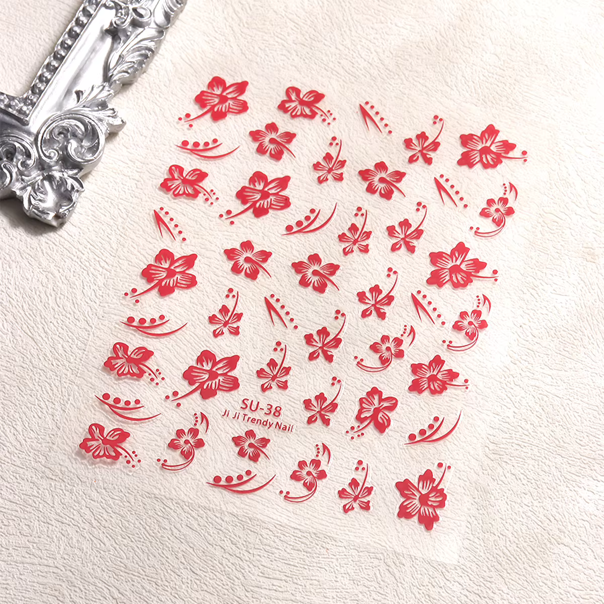 Autocollants pour ongles fleur d'hibiscus