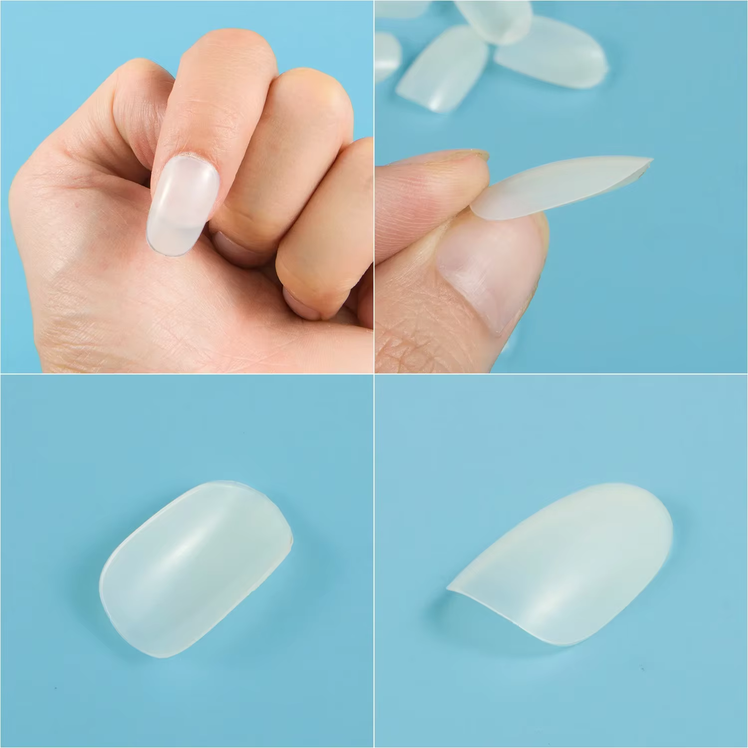 Forme ronde moyenne 100 pièces taille unique faux ongles conseils 10 tailles disponibles couverture complète recharge