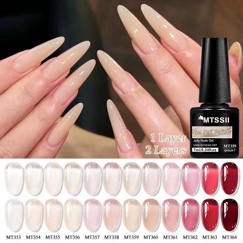 Vernis à ongles gel semi-transparent Jely Ice