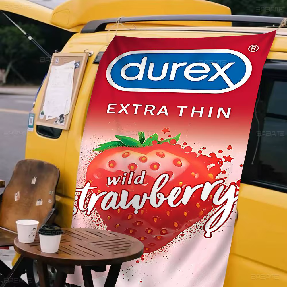 Préservatif Sexy de marque D-Durexes, grand drapeau imprimé, Art, salle de Science-Fiction, décoration de maison, bannière