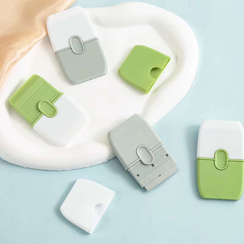 Grattoir professionnel d'estampage d'ongles à Double tête en acier inoxydable