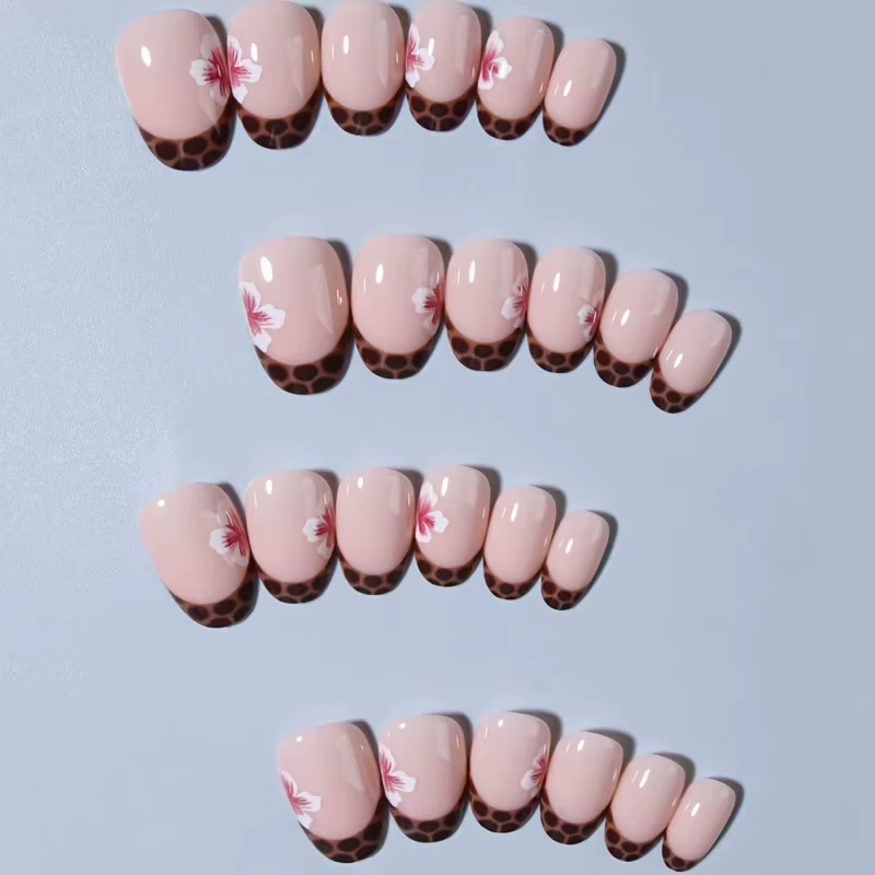 Faux ongles ambre de Style français
