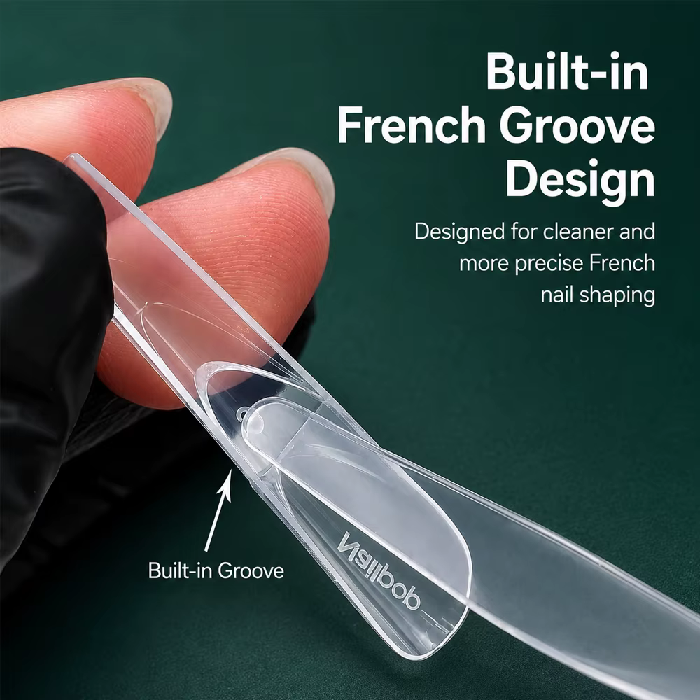 Nailpop 150 pièces Formes Cercueil Double Usage French Transparent 15 Tailles Système de Superposition 3D Créatif Manucure Salon DIY en une seule étape
