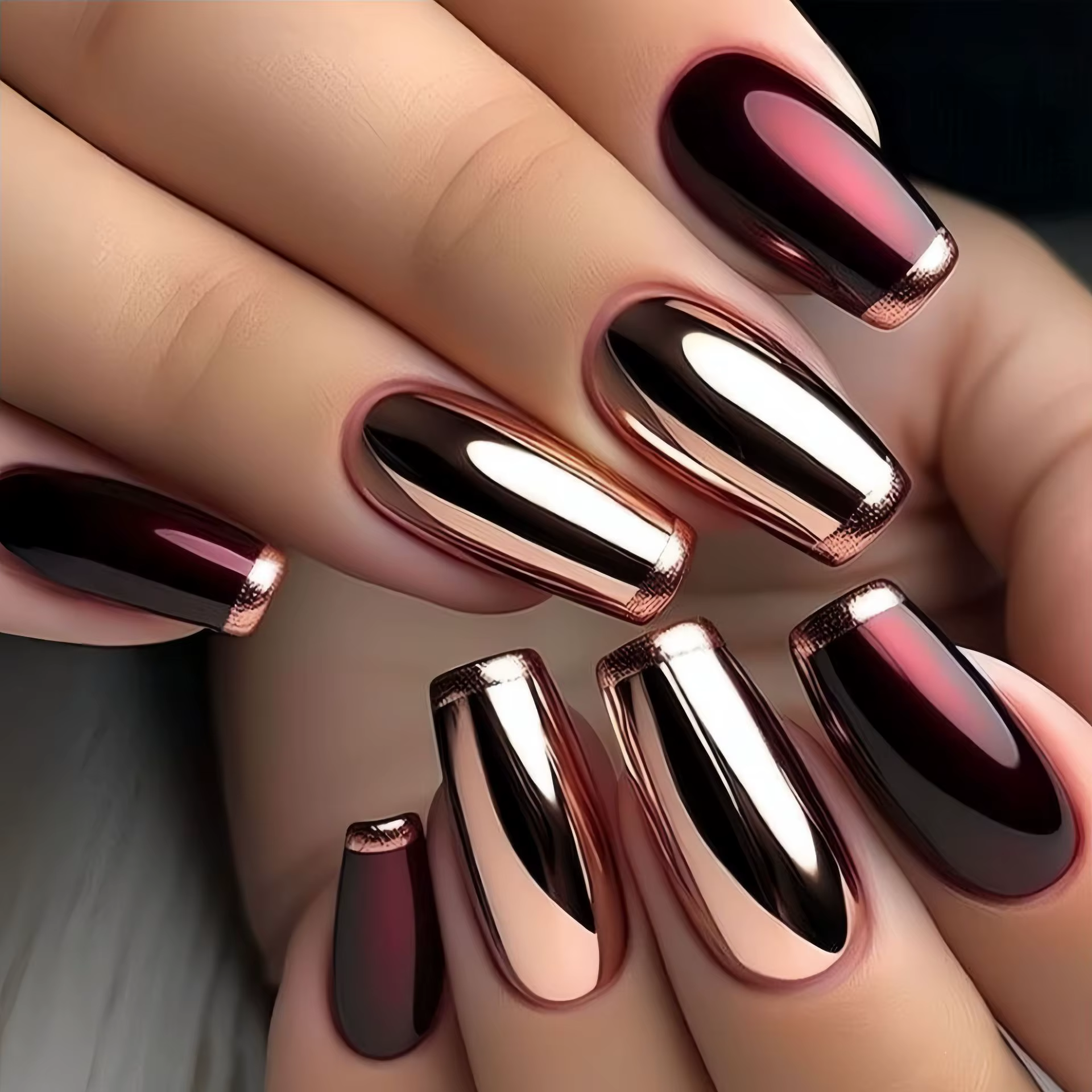 Faux ongles mi-longs pour femmes