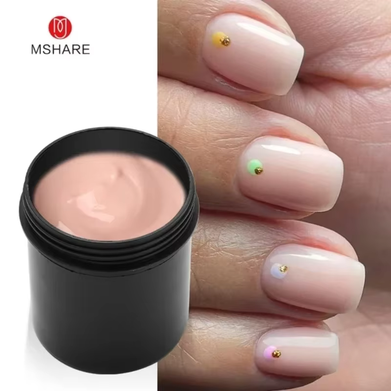 MSHARE 150ml gelée Gel constructeur ongles Extension Gel Tpo gratuit Gel crème moyen doux couverture ombre rose blanc UV
