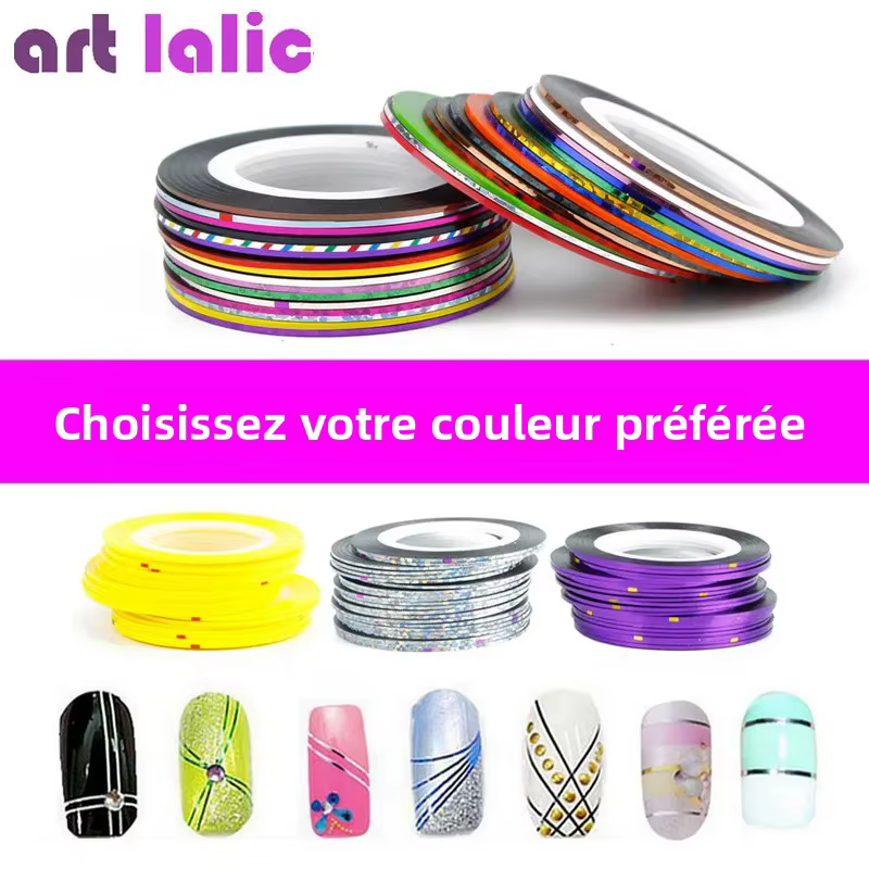 Autocollants de bande à rayures pour Nail Art