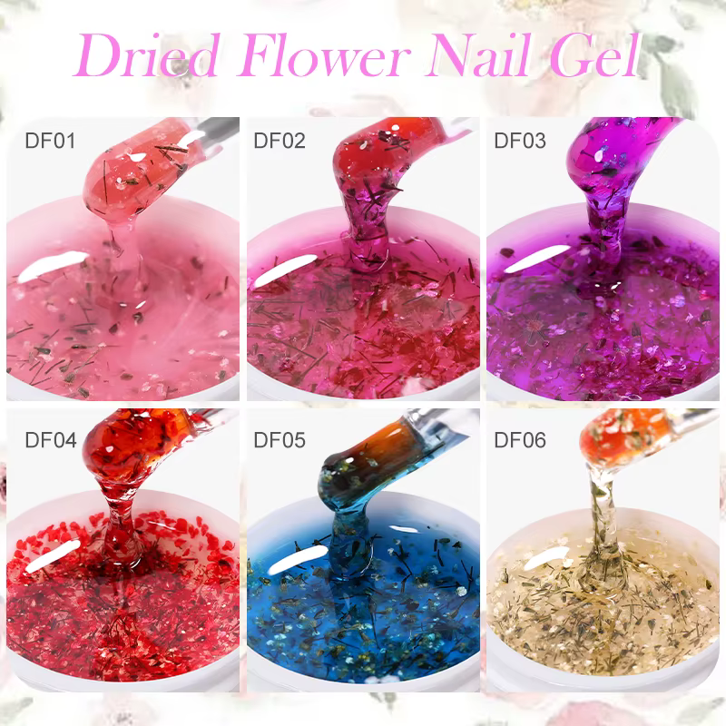 LILYCUTE 8ml rose fleur séchée Gel vernis à ongles