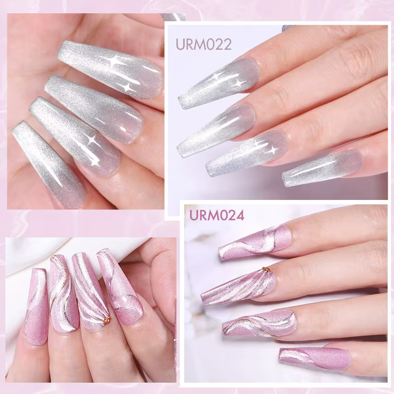 UR sucre 7.5ml réfléchissant Magnertic Gel vernis à ongles Laser argent rose magnétique Gel tremper UV