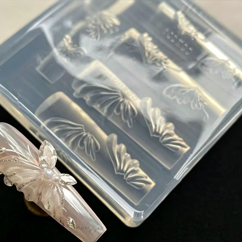 Moule à ongles DIY motif rose