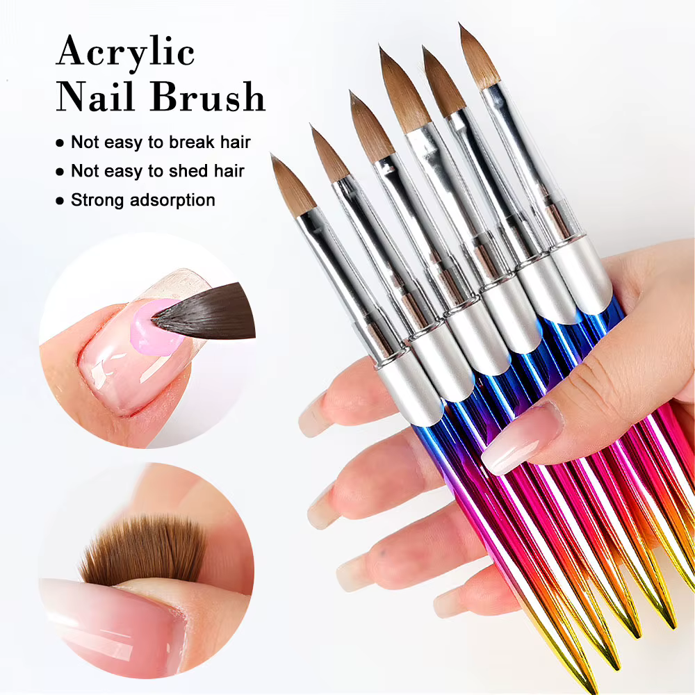 Kolinsky brosse à ongles pour manucure Gel