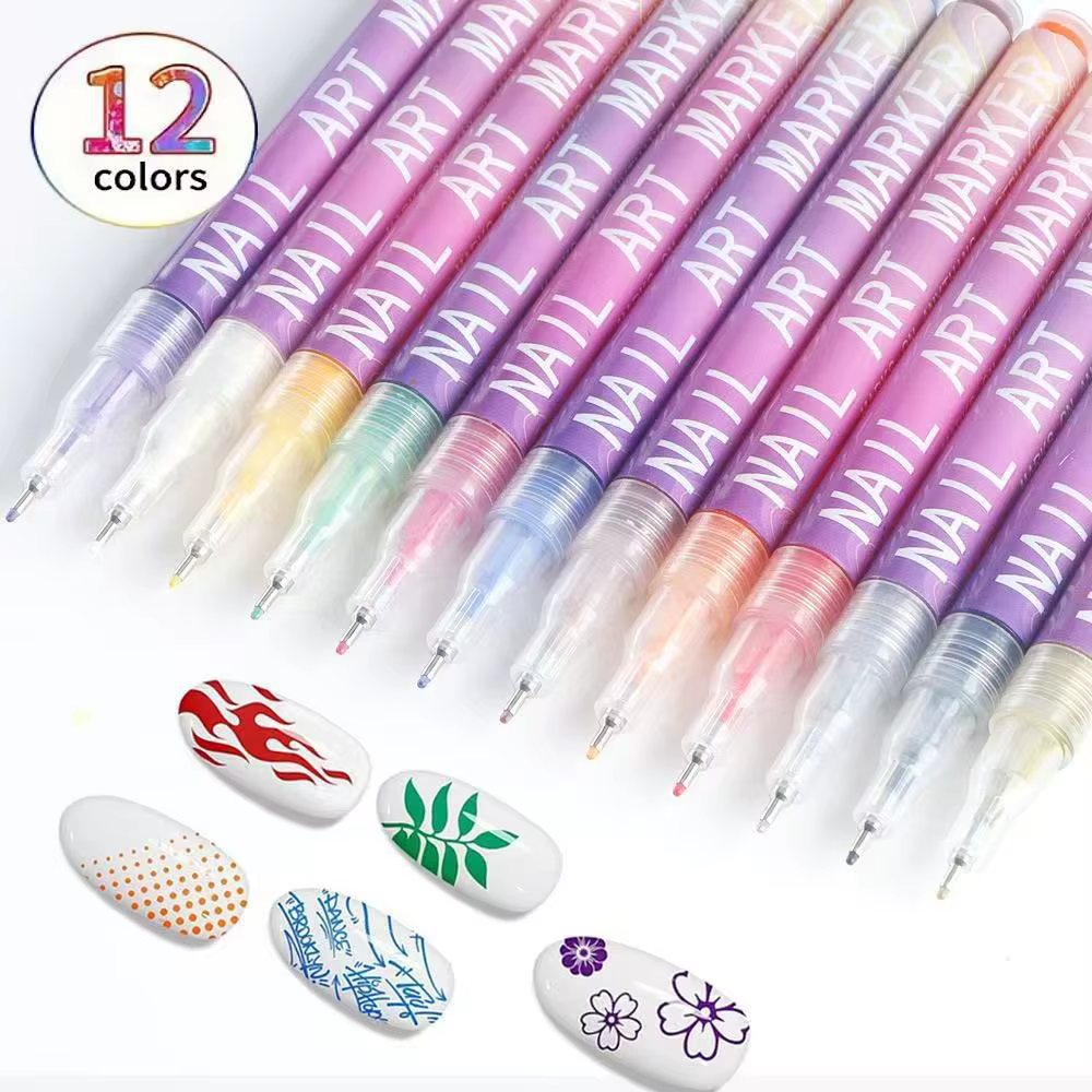 Ensemble de 12 marqueurs acryliques pour nail art