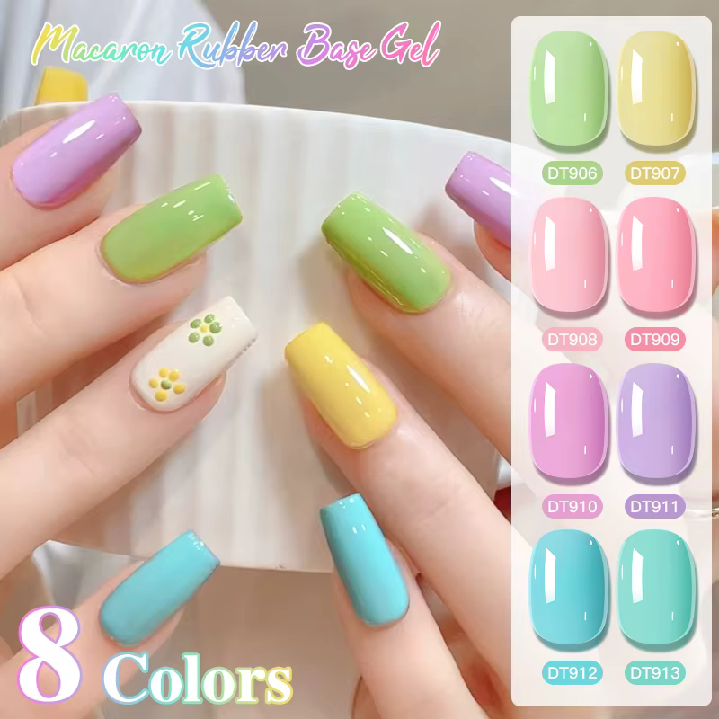 Vernis à ongles en gel de base en caoutchouc Macaron