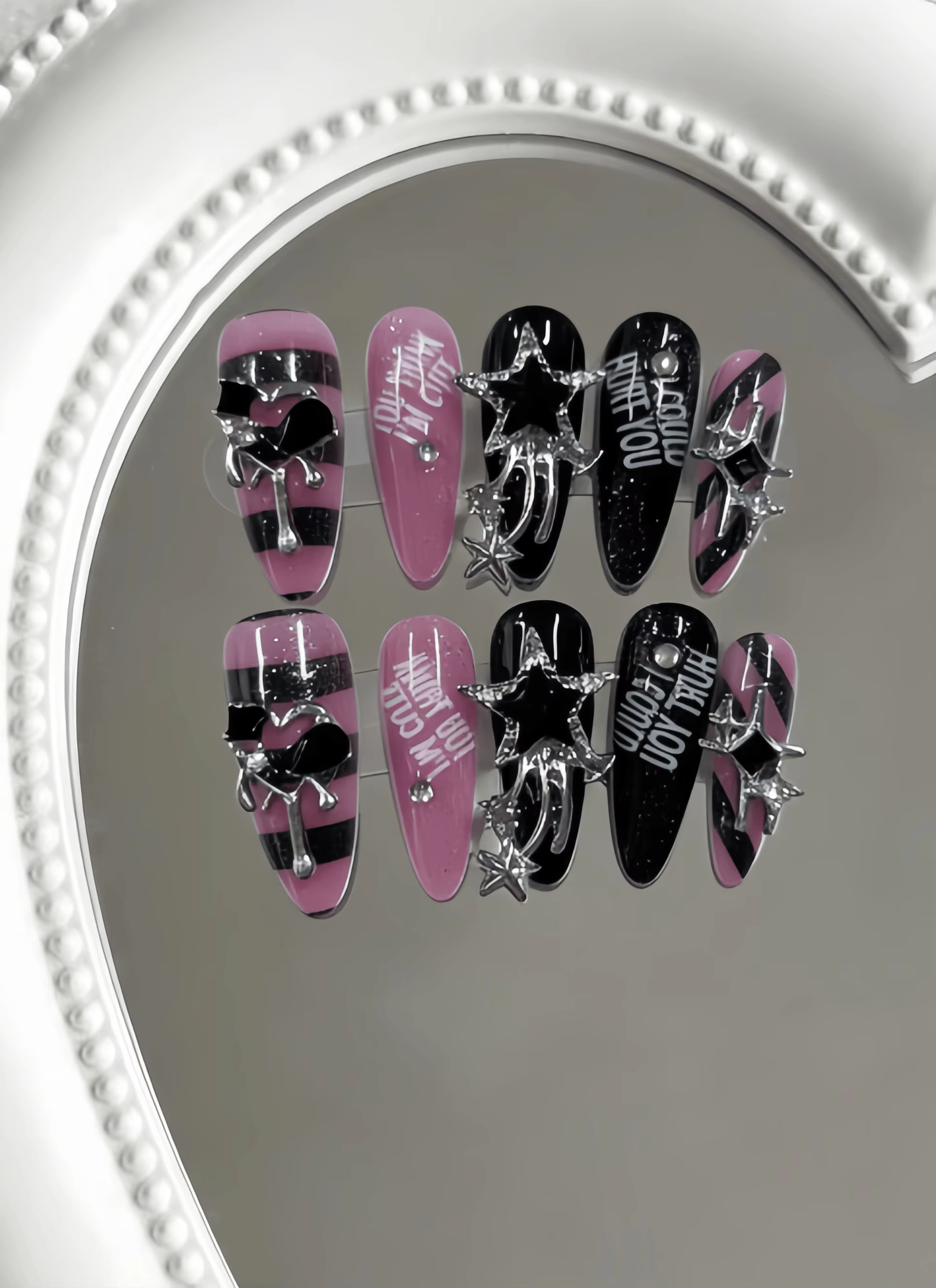 10 faux ongles en forme d'amande