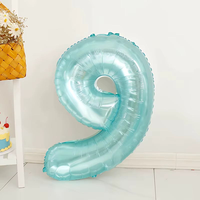 Ballon numérique en gelée de cristal violet/bleu/rose, 32 pouces, 1 pièce, décor de fête d'anniversaire pour enfants, accessoires de photographie, fête surprise pour adultes