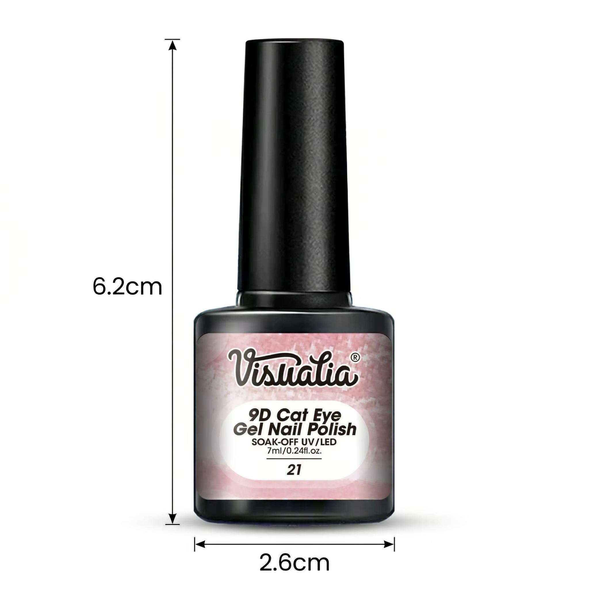 Vernis à ongles effet œil-de-chat rose