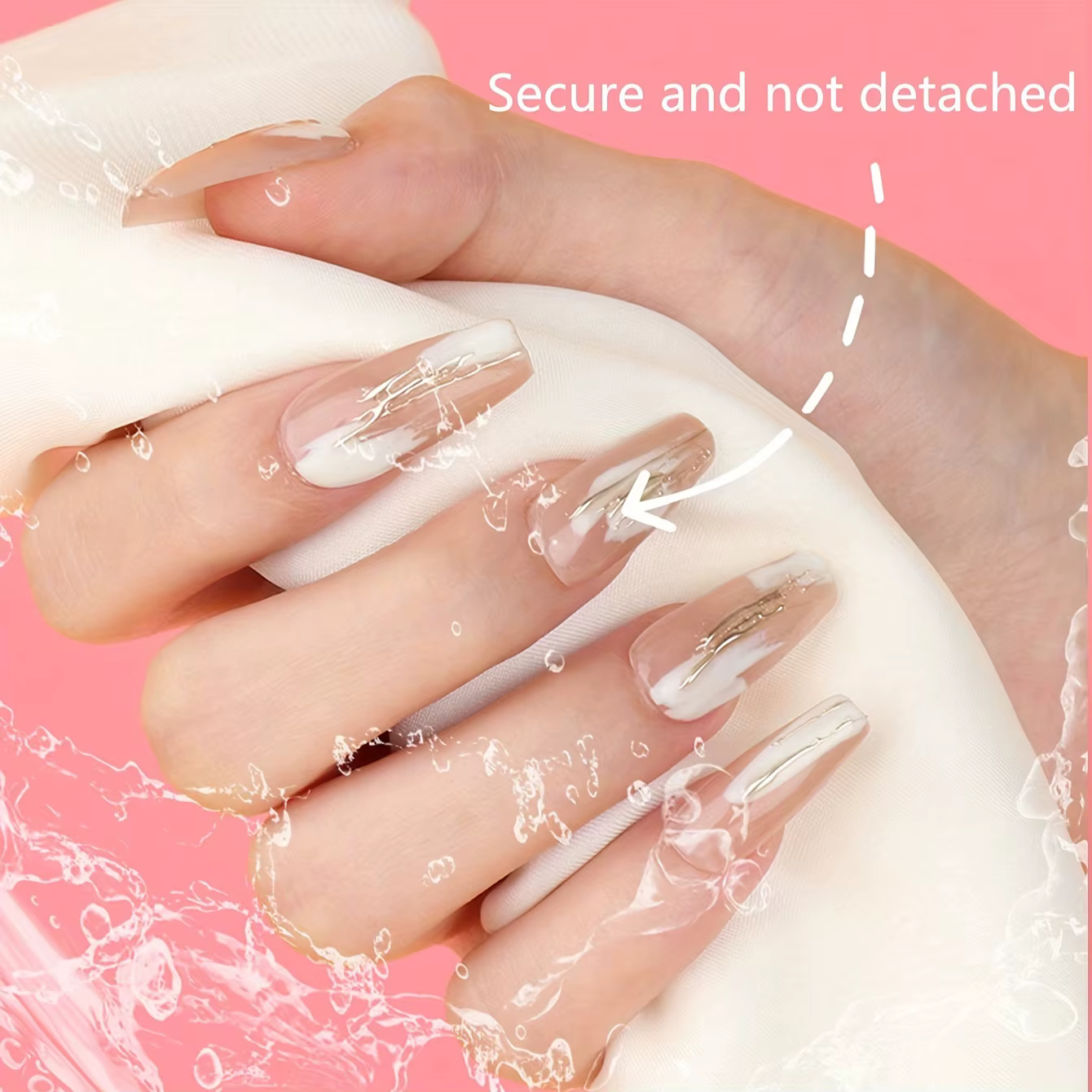 1200-240 Ultra-mince 50-10 feuilles Double face Gel ongles autocollants gelée colle Super collant imperméable
