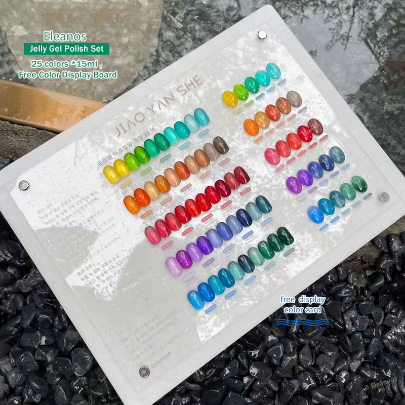 Eleanos 25 pièces translucide glaçure Gel vernis à ongles ensemble